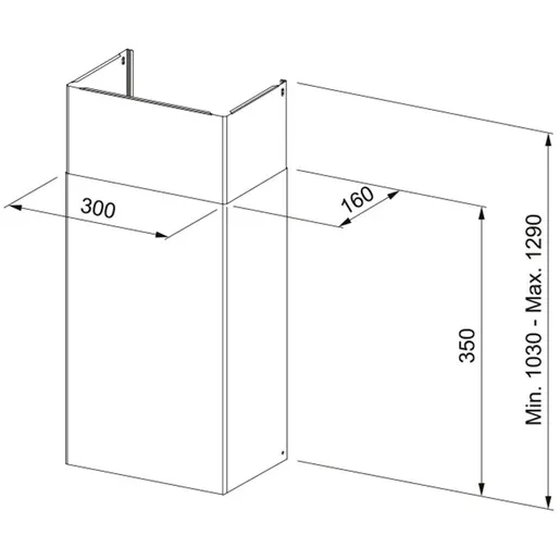Faber Nastavak dimnjaka Kit 300x160 H990 BK