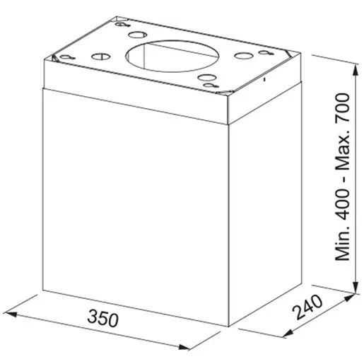 Faber Nastavak dimnjaka Kit H450-590 bijeli mat