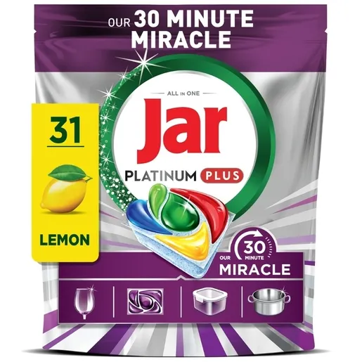 Jar Miracle Platinum Plus kapsule za strojno pranje posuđa, 31 kom