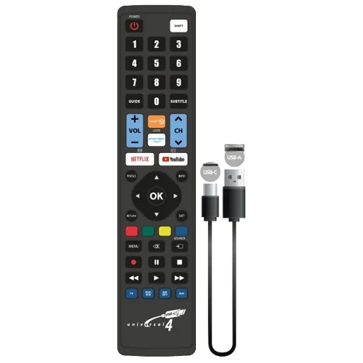 Jolly Line programabilni daljinski upravljač s USB-C za 4 uređaja + kabel