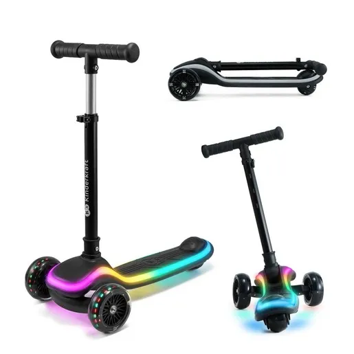 Kinderkraft romobil RAKET LED, Black