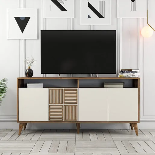 Konzola, Milan 160 - Walnut, Cream