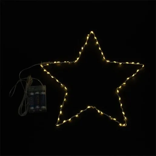LED lampice zvijezda 40L/20cm WW 3xAA