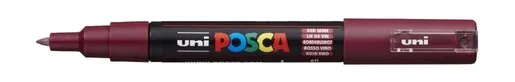 Marker Uni pc-1m Posca, crvena boja vina