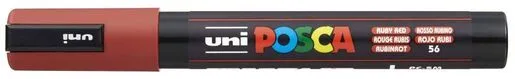 Marker Uni pc-5m Posca, rubin crveni