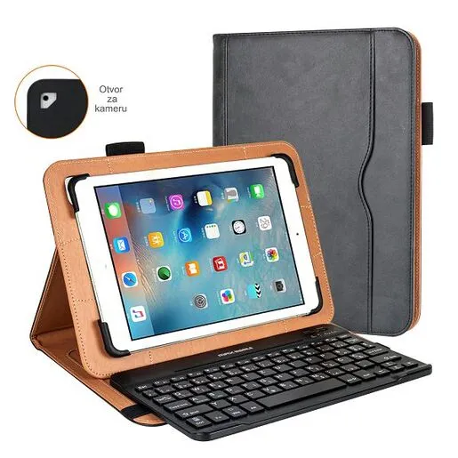 MaxMobile tablet torbica Flip 9.7"-11.5" s tipkovnicom, crna