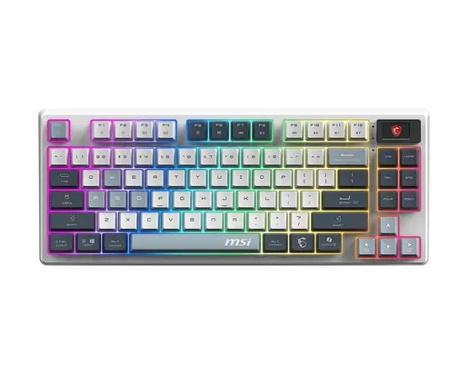 MSI Forge GK600 TKL W Sky, Sky switch, US layout, TKL, bežična tipkovnica, siva, S11-43USP01-HH9