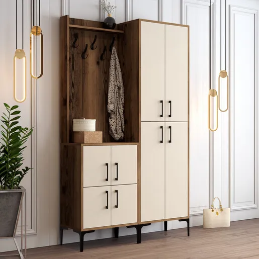 Ormar za predsoblje, Berlin BA - Walnut, Cream