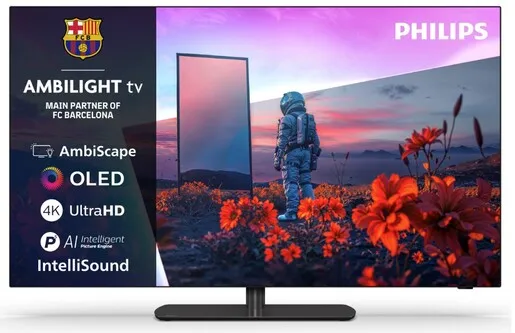 Philips 55" OLED TV 55OLED811/12, 4K UHD, Ambilight, Titan OS Smart TV, P5 AI Picture Engine, Dolby Vision & Dolby Atmos