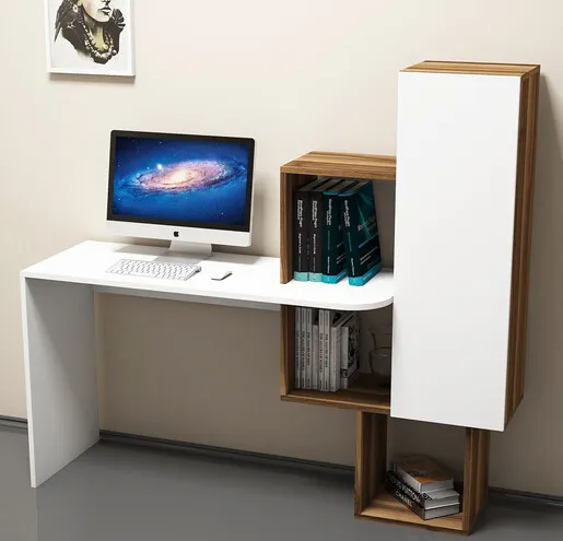 Radni stol ACELYA, Açelya - Walnut, White