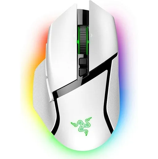 Razer Basilisk V3 Pro bežični ergonomski optički miš, 30000 DPI, bijeli, RZ01-04620200-R3G1