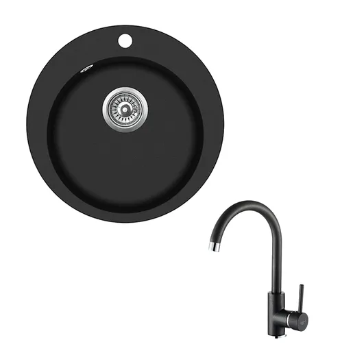 Set sudoper Helika Clarus SR100-W + slavina SHR J, Black
