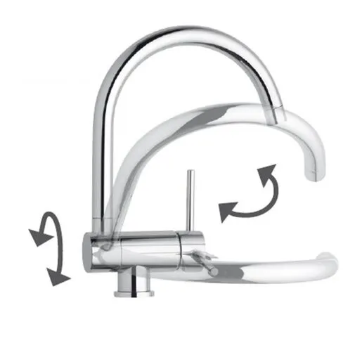 SINK SOLUTION kuhinjska slavina PETRA, krom