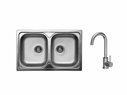 SINK SOLUTION set sudopera i slavine VALLETA, inox