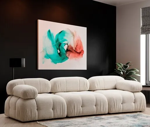 Sofa, Krem, Bubble L1 - Cream Bouclette