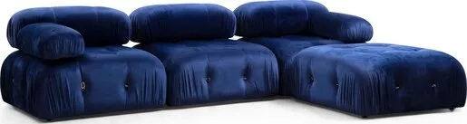 Sofa, Plava, Bubble 1R - Velvet Blue