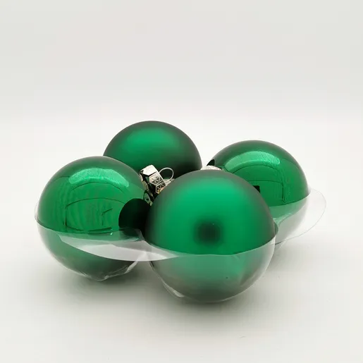 Staklene kuglice 10 cm/4kom - zelene S/M