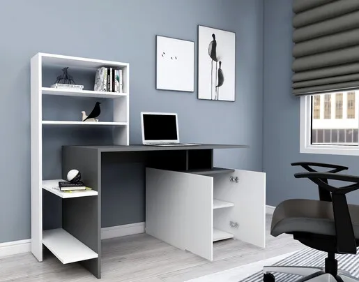 Studijski stol, Melis - White, Anthracite