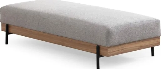 Tabure, Eti Oak Pouffe - Grey
