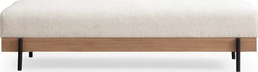 Tabure, Eti Oak Pouffe - White