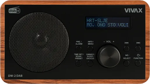 VIVAX VOX radio DW-2, DAB, walnut