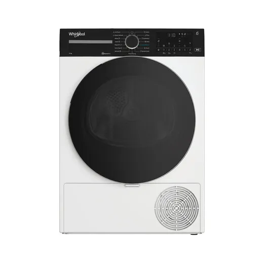 Whirlpool sušilica rublja WP E12X WBS EE, toplinska pumpa 12 kg, senzorsko sušenje do željene suhoće, program za brzo sušenje