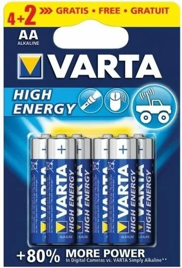 BATERIJA LONGLIFE AA BLI 6 4+2 VARTA