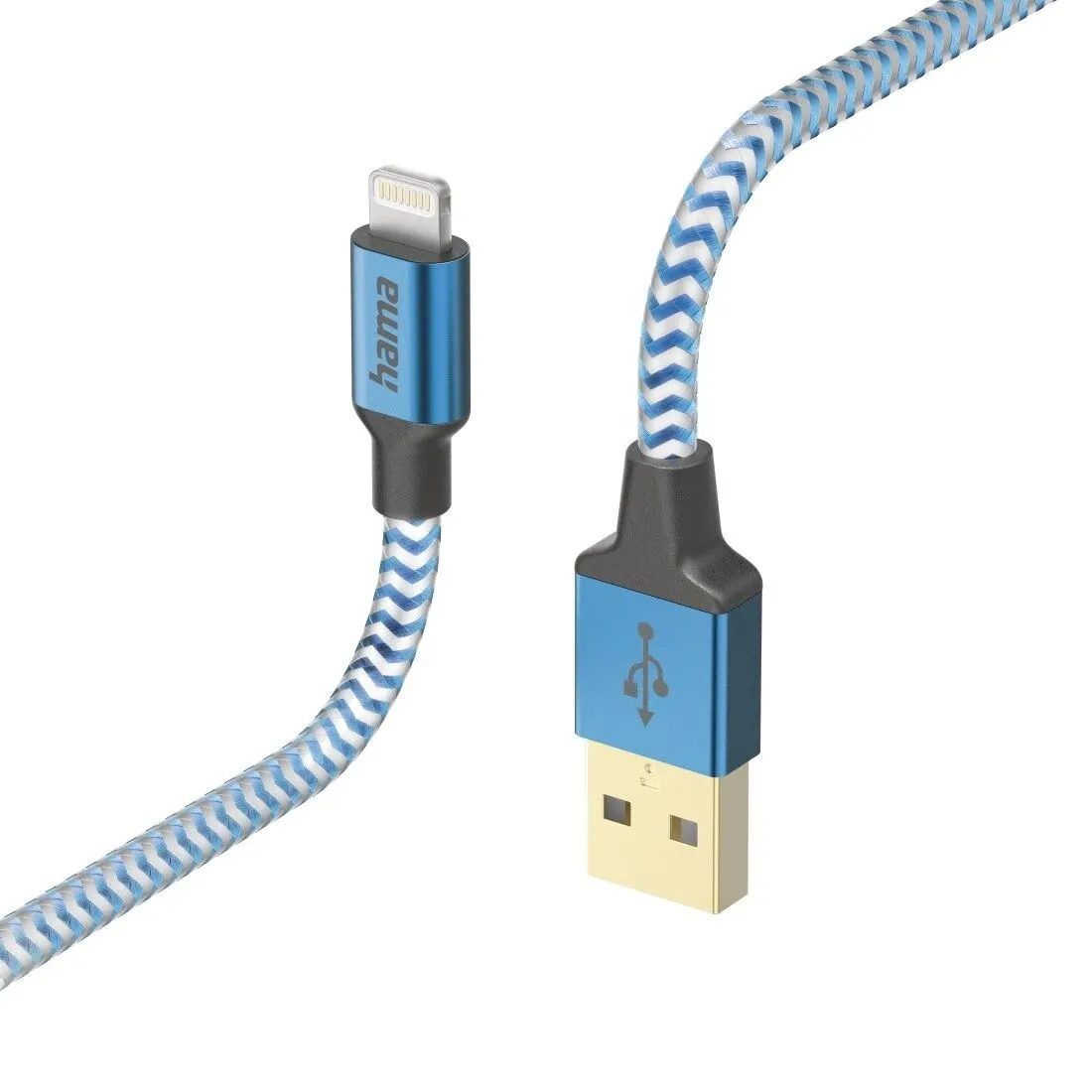 Kabel HAMA USB-A - LIGHT 1,5 m - 201553 nylon plavi