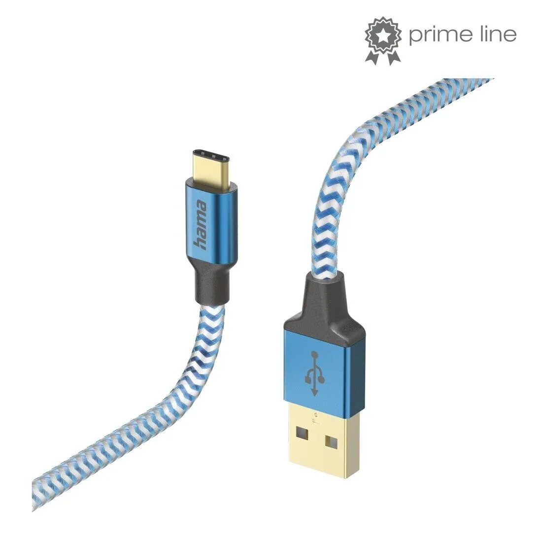 Kabel HAMA USB-A - USB-C 1,5 m - 201558 nylon plavi