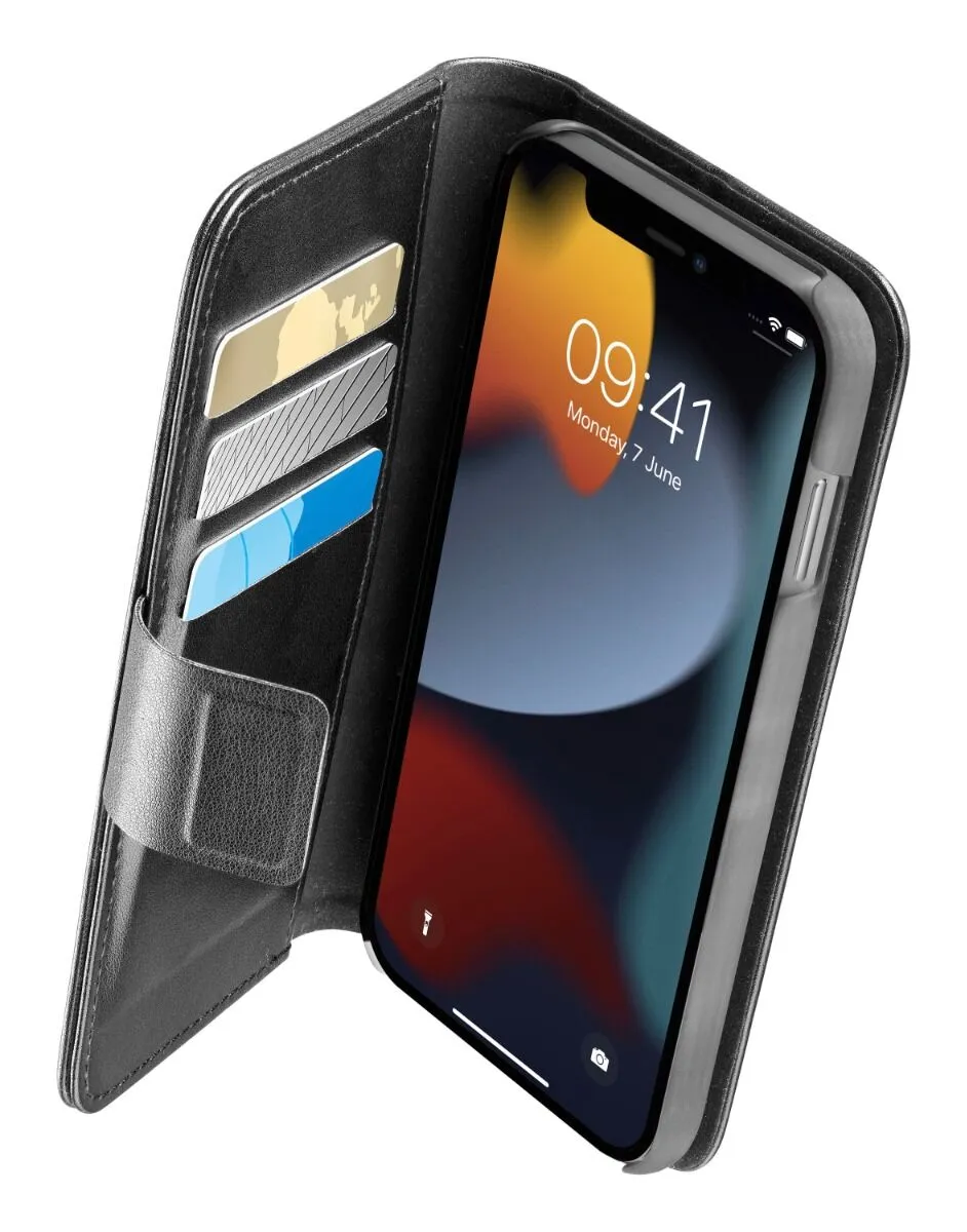 Preklopna maskica za mobitel CELLULARLINE za iPhone 13 Pro Max / Book Agenda - Crna