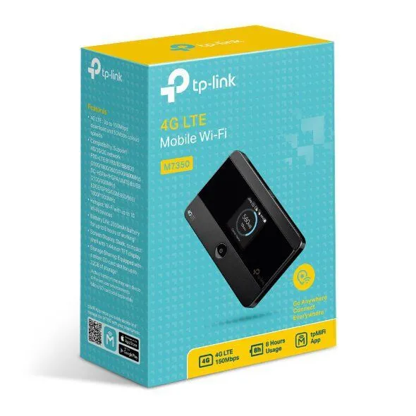 Prijenosni router TP LINK M7350 4G, Crni