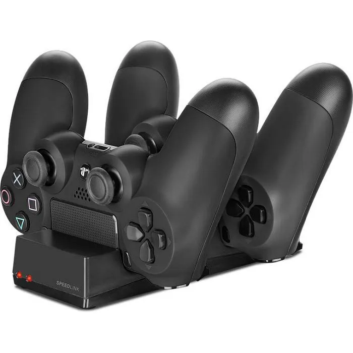 Punjač SPEEDLINK Jazz USB za 2 PS4 kontroler - Crni