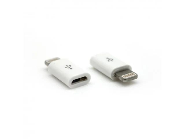 Adapter SBOX micro USB (Ž) na lighting 8 pin (M), bijeli