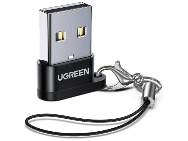 Adapter UGREEN, USB-A 2.0 (m) na USB-C (ž), crni