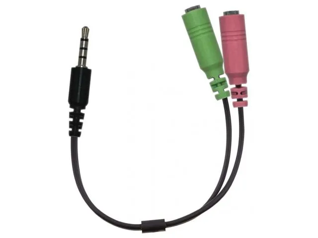 Audio adapter GENIUS ACC-100, 2x3,5 mm na (ž) na 3.5 mm(ž)