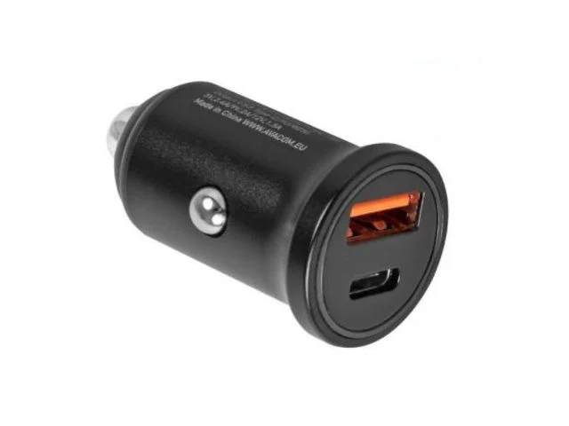 Auto punjač AVACOM CarPRO 2, QuickCharge 2.0, USB Type-C, crni