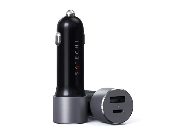 Auto punjač SATECHI Type-C, PD, 72W, space grey