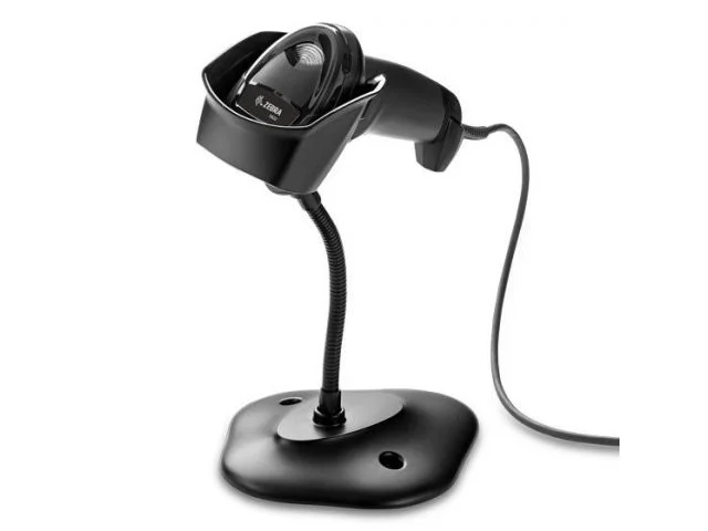 Barcode čitač ZEBRA DS2208, 2D, LED + stalak, USB, crni