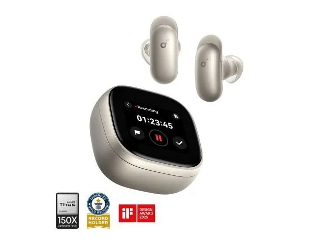 Bluetooth slušalice ANKER Soundcore Liberty 5 Pro Max, ANC, Dolby Atmos, H-Fi/LDAC, AI Note-Taker, IP55, zlatne