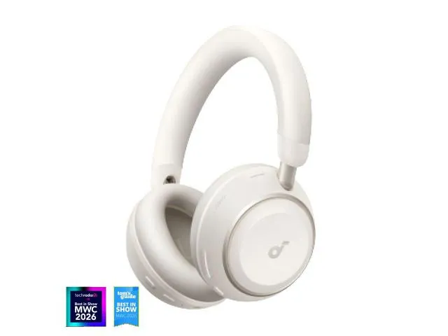 Bluetooth slušalice ANKER Soundcore Space 2 Over-Ear, ANC, LDAC/Hi-Res, do 70h reprodukcije, bijele
