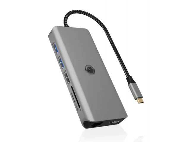 Docking stanica ICY BOX IB-DK4061-CPD 12u1,1xUSB-C PD 100W, 1x USB-C 3.2 Gen1, 1xUSB-A 2.0, 2xUSB-A 3.2 Gen1, 1xHDMI 2.1, 1xHDMI 1.4, 1x RJ45, 1x SD, SD/microSD,