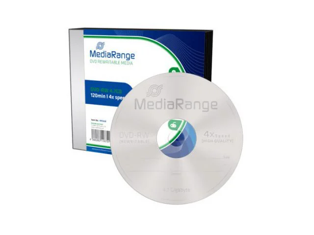 DVD+RW medij MEDIARANGE 4.7 GB, 4x, slimbox