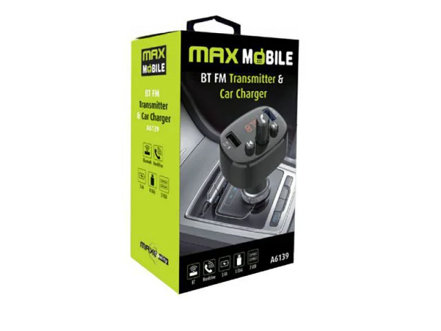 FM transmiter MAXMOBILE A6139, auto punjač, 2x USB