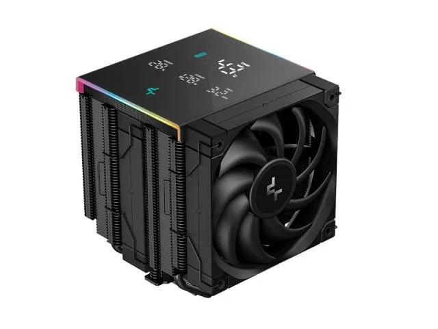 Hladnjak za procesor DEEPCOOL AK620 Digital Pro, Intel 2066/2011-v3/2011/1851/1700/1200/1151/1150/1155; AMD AM5/AM4; 2x 120mm, 260W TDP, LED, ARGB, Black
