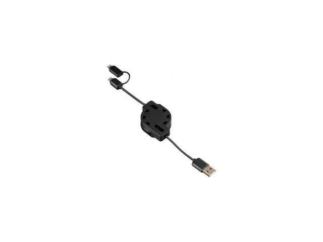 Kabel 2u1 Lightning/Micro USB(m) na USB-A(m) HAMA, crni