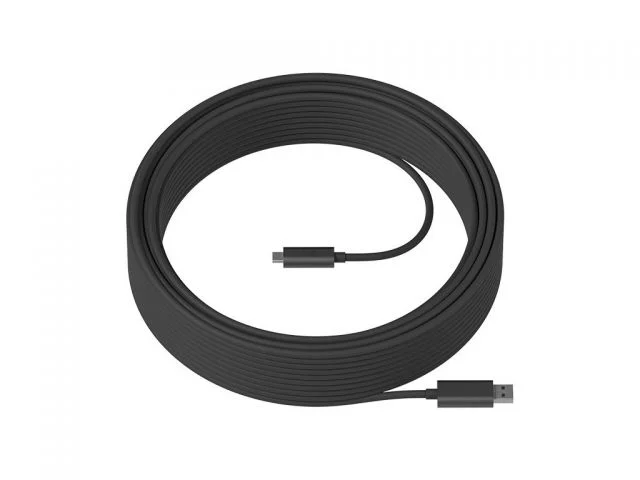 Kabel LOGITECH Strong USB Cable, aktivni, USB 3.1, 10m, tamno sivi