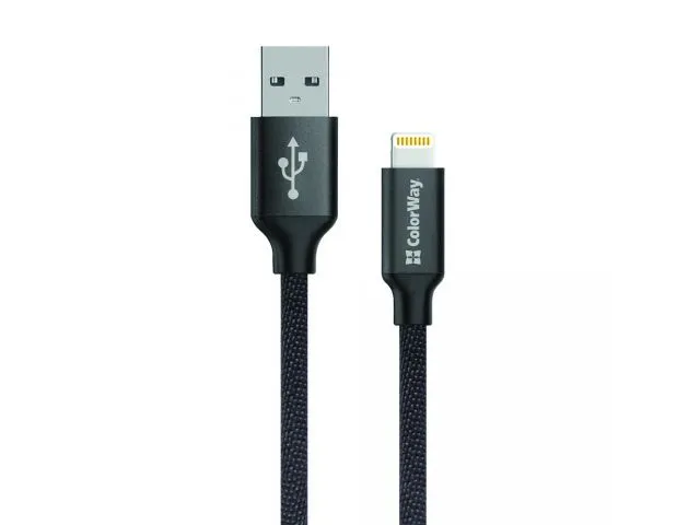 Kabel USB-A(m) 2.0 na Lightning(m) COLORWAY, 1m, crni