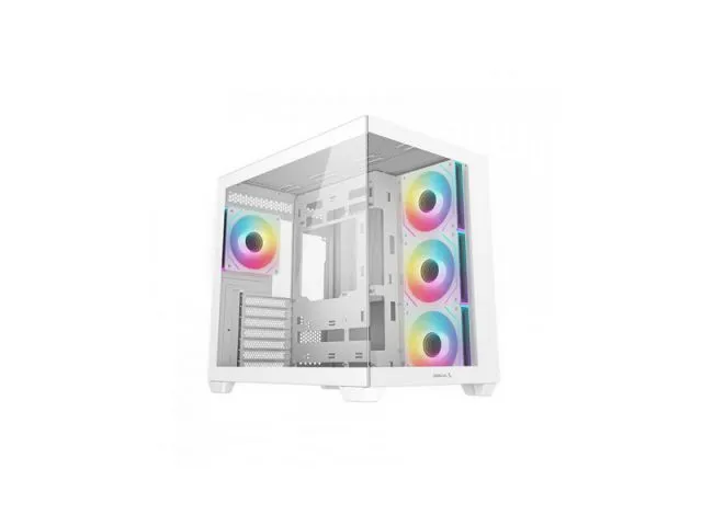 Kućište DEEPCOOL CG530 4F WH, tempered glass, 1x USB Type-C, 2x USB 3.0, 4x 12cm ARGB PWM ventilator, bez napajanja, bijelo