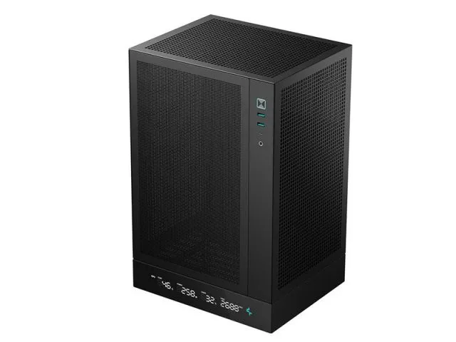 Kućište DEEPCOOL CH170 Digital, mini tower (mini ITX), LCD, 1x USB Type-C, 2x USB 3.0, bez napajanja, crno