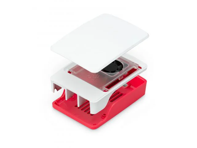 Kućište za RASPBERRY PI 5 SC1159, bijelo/crveno